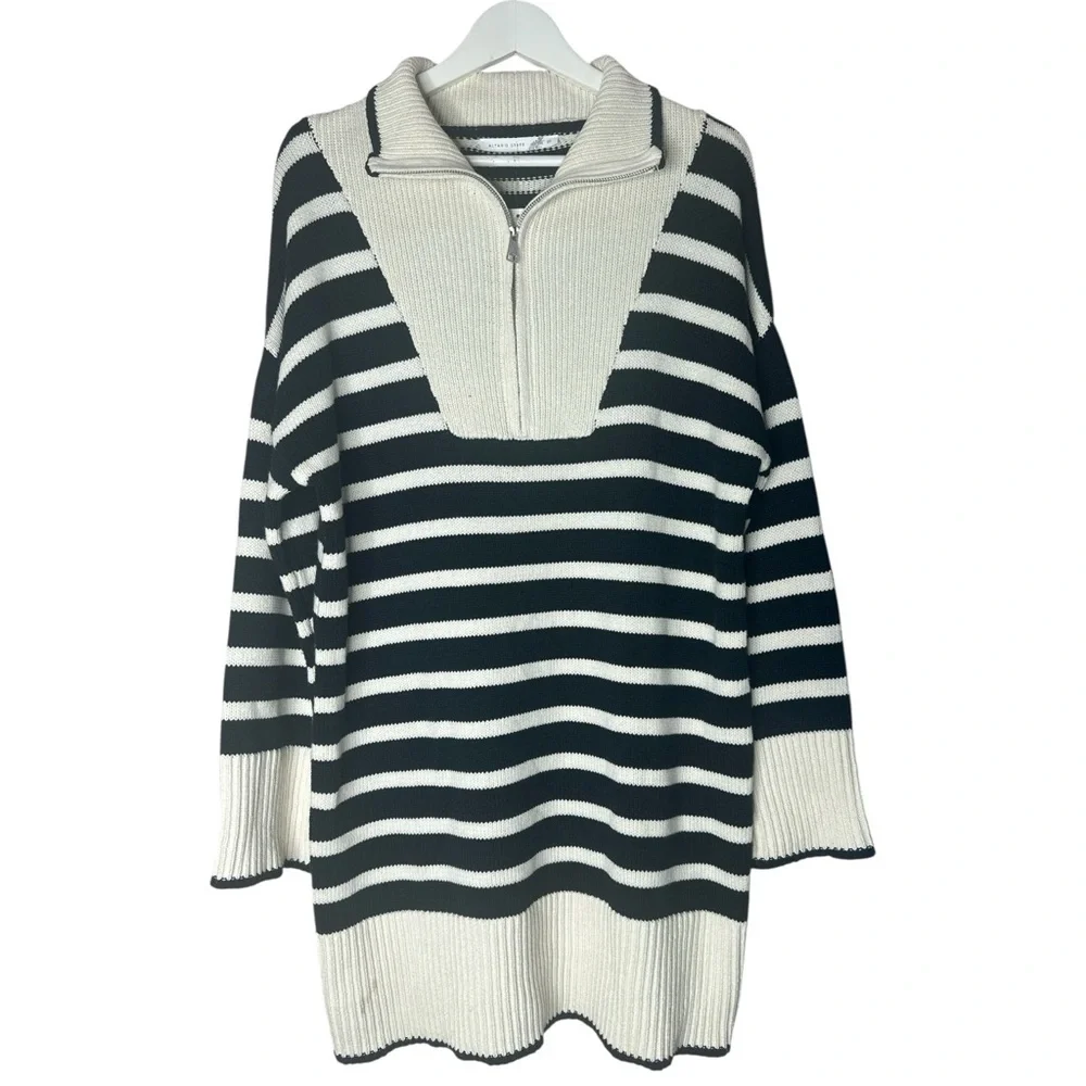 Altar’d State Striped Black and White Sweater Dress Size Medium